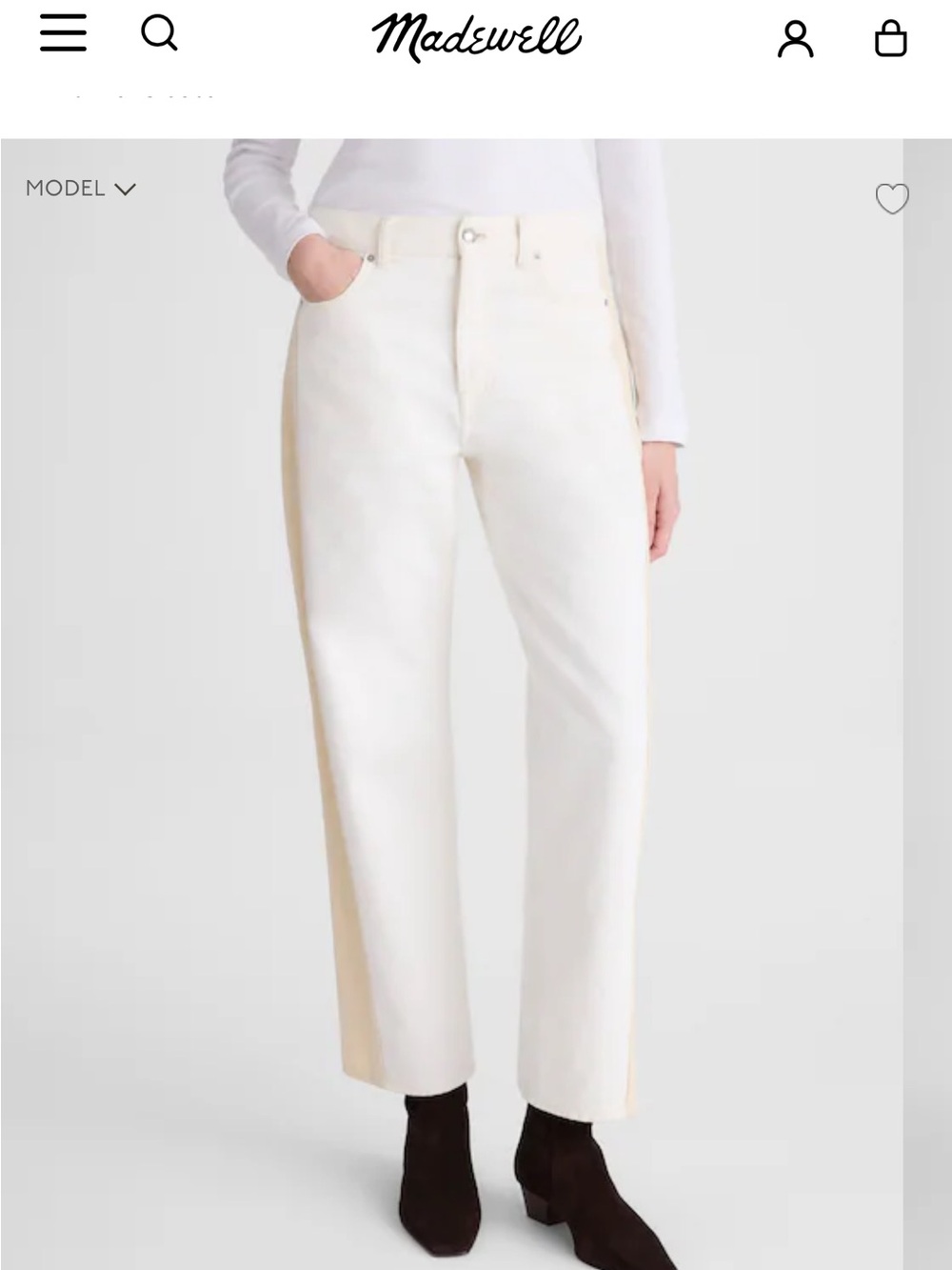 Madewell Pieced Barrel-Leg Jeans - Vintage CanvasRigid